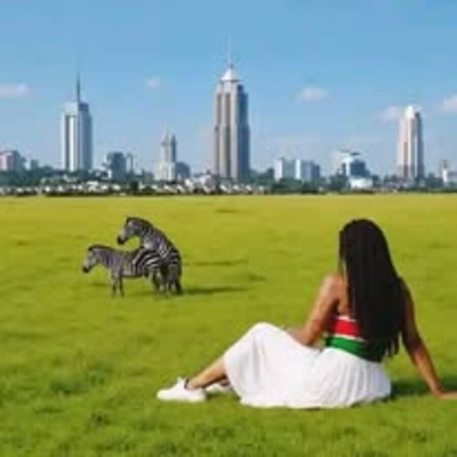 Zebras grazing in Nairobi